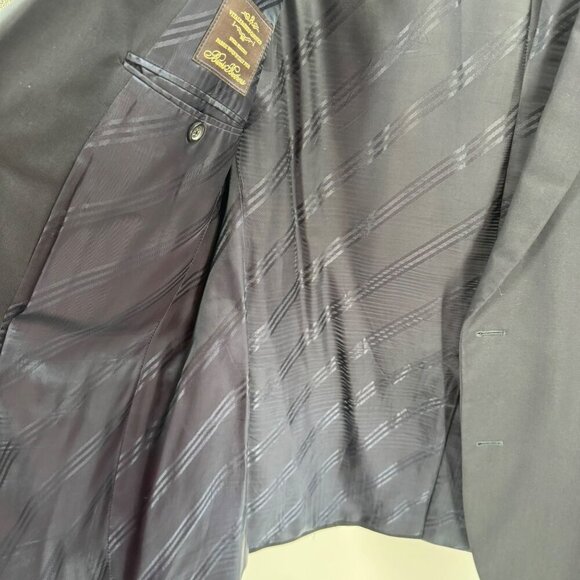 Brooks Brothers 1818 Madison Mens Black Blazer Size 44L 2-Button Imported Fabric - Picture 3 of 10